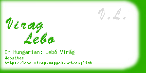 virag lebo business card